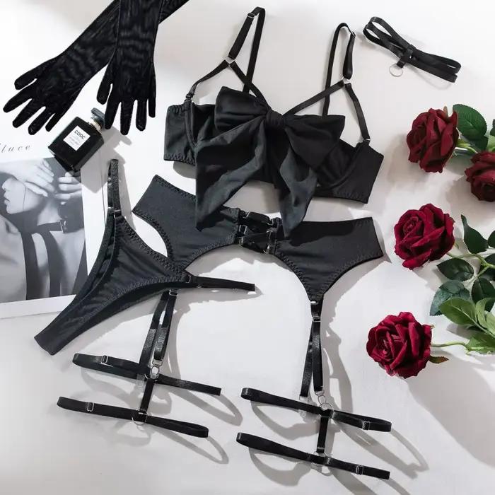 Maillot de bain bikini avec porte-jarretelles