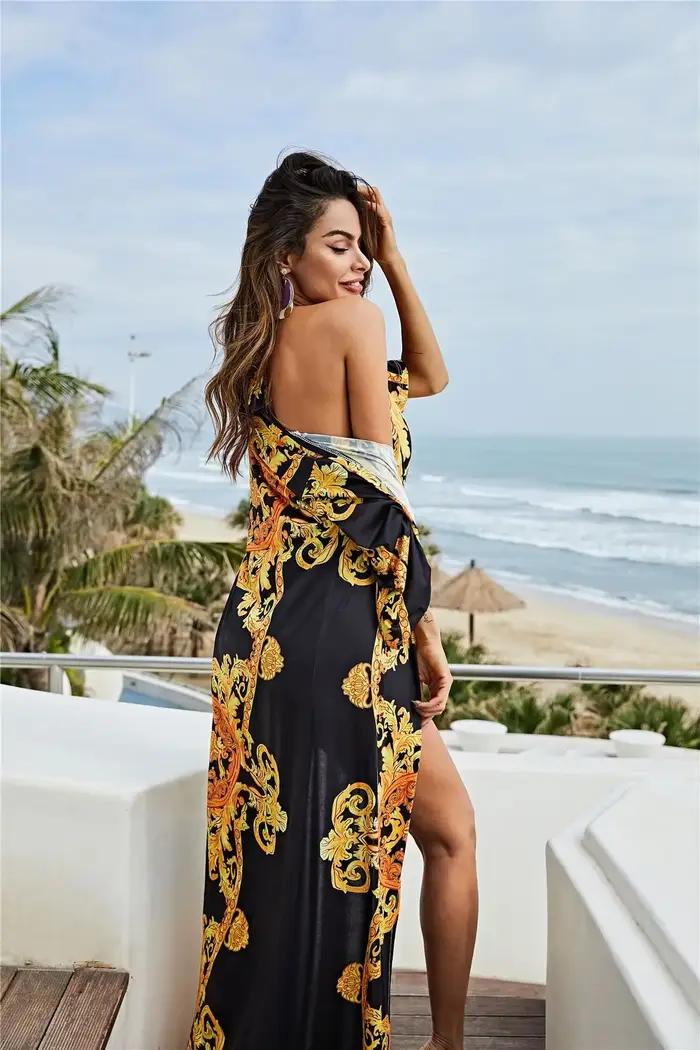 Ensemble 2 pièces 1 kimono + 1 maillot de bain pour femme