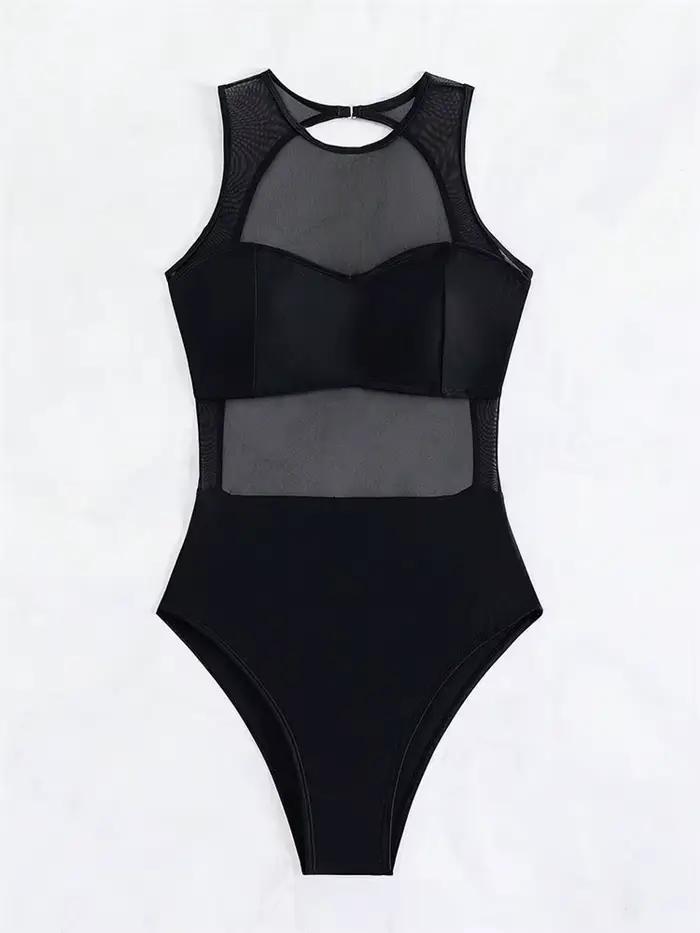 Maillot de bain une pièce sexy transparent 2026 pour femme