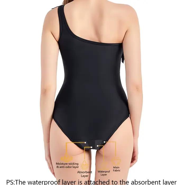 Maillot de bain absorbant menstruel solide pour femme