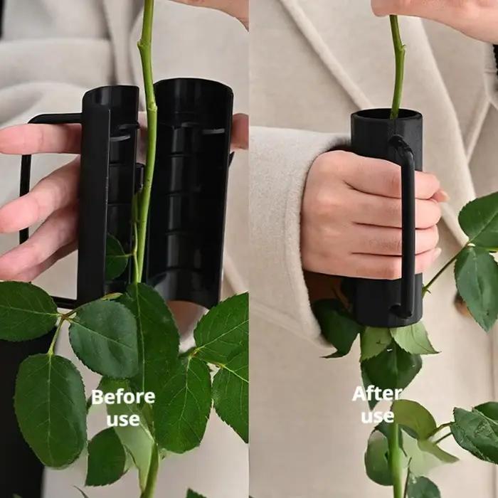 Outil de fleuriste dissolvant d'épines de roses et tondeuse à tiges, conception cylindrique pour l'arrangement floral, jardinage essentiel