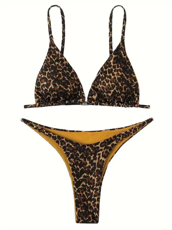 Maillot de bain imprimé léopard pour femme