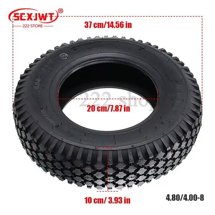 Nouveau pneu à chambre à air épaissi 4.80/4.00-8 pour remorque, tracteur de jardin, camion, souffleuse à neige, VTT, chariot de golf – Pièces de rechange pour pneus