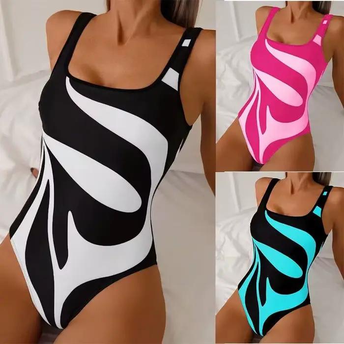 Été Sexy maillots de bain une pièce femmes fermé