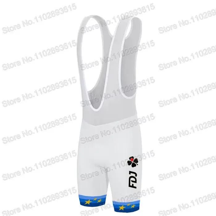 Eurpean FDJ Team 2023 Maillot de cyclisme ensemble à manches courtes vêtements vélo de route chemises costume vélo cuissard vtt Ropa Maillot
