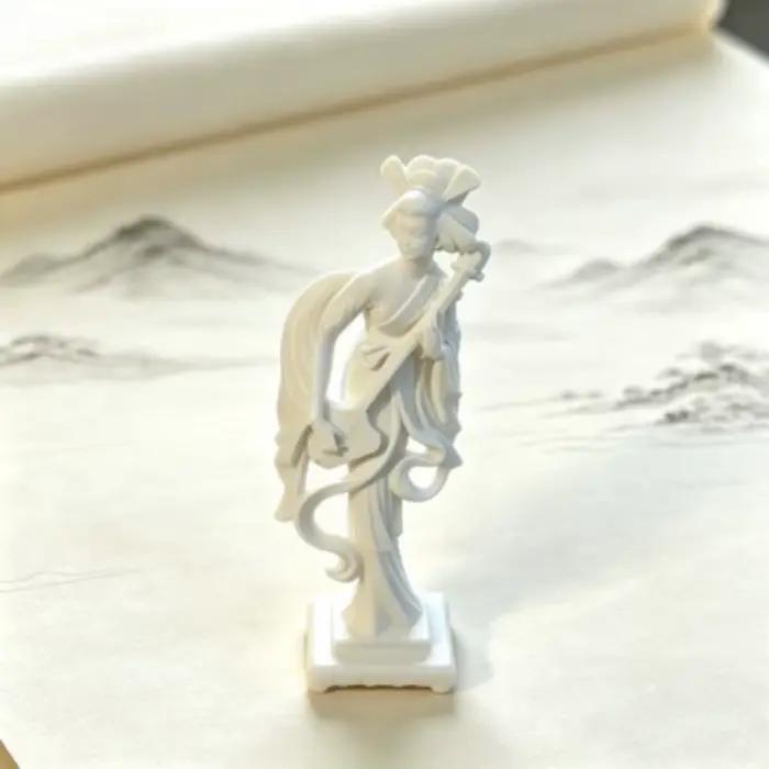 Statue de Geisha japonaise de 13 cm, mini sculpture de bureau japonaise, décoration Zen pour la maison, le bar ou la salle de thé, cadeau sans bords tranchants