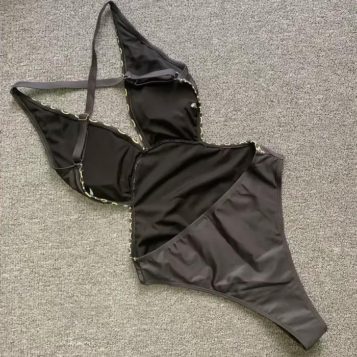 Femmes vêtements de plage maillot de bain Sexy nouveau imprimé doré une pièce