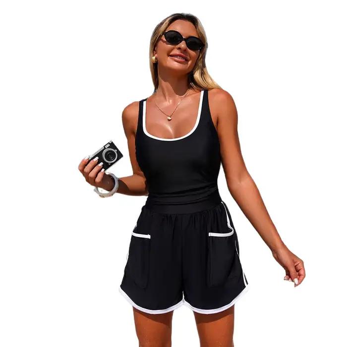 Maillot de bain une pièce sportif conservateur pour femmes