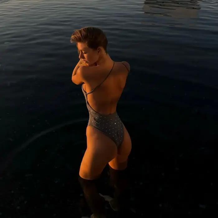 Strass une pièce maillot de bain femmes maillots
