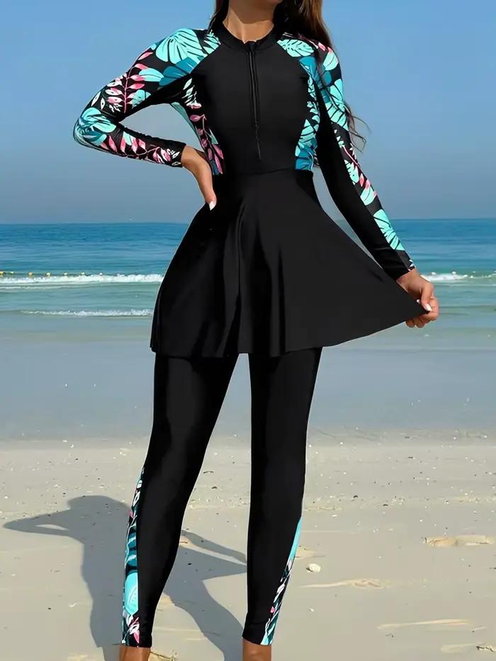 Maillot de bain à manches longues pour femme 2026
