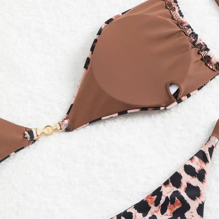Maillot de bain imprimé léopard pour femmes