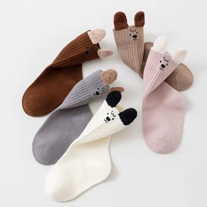 Chaussettes mignonnes en coton doux pour filles et garçons, chaussettes courtes pour bébés garçons et filles de 0 à 8 ans, nouvelle collection automne hiver