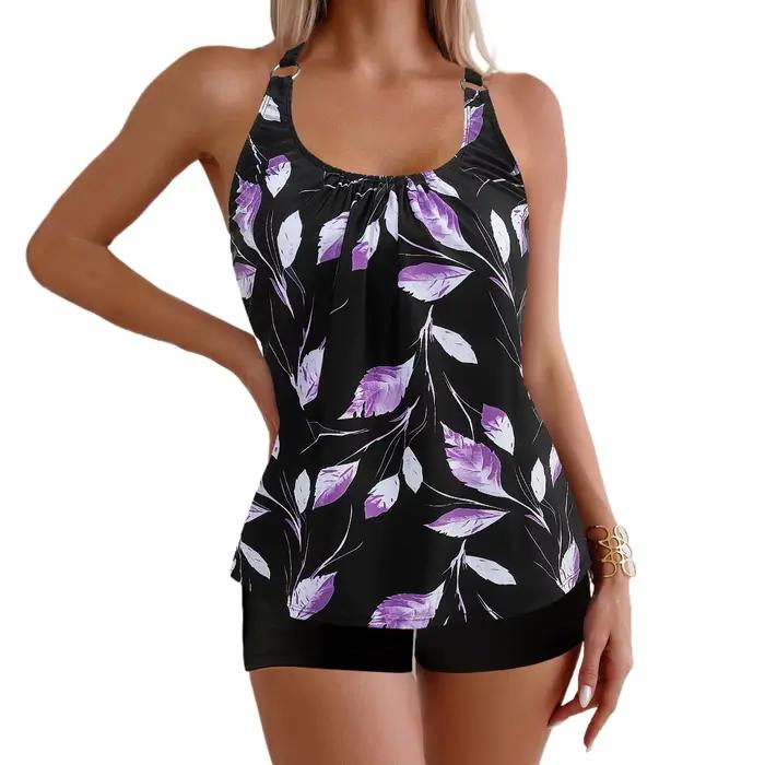 Maillot de bain tankini 2 pièces pour femmes