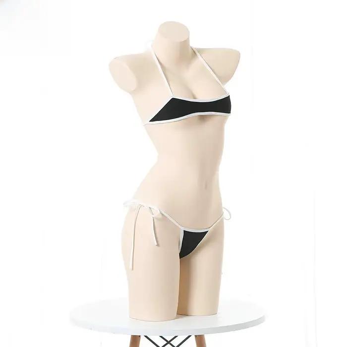 Maillot de bain bikini sexy à nœuds trois points