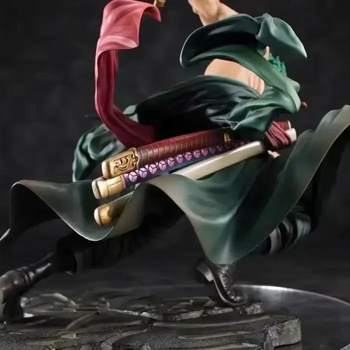 Figurines d'anime One Piece Three Thousand World Zoro, modèle Pop Three-Knife Flow, ornements de cadeau d'anniversaire, jouets à collectionner