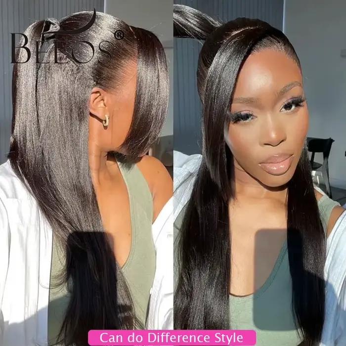 Yaki Straight Invisi-Proximity Wstring 360 HD Lace Frmetals Human Hair Wigs, Glueless Lace Front Wig, 250% Density, Natural document 32 amaran