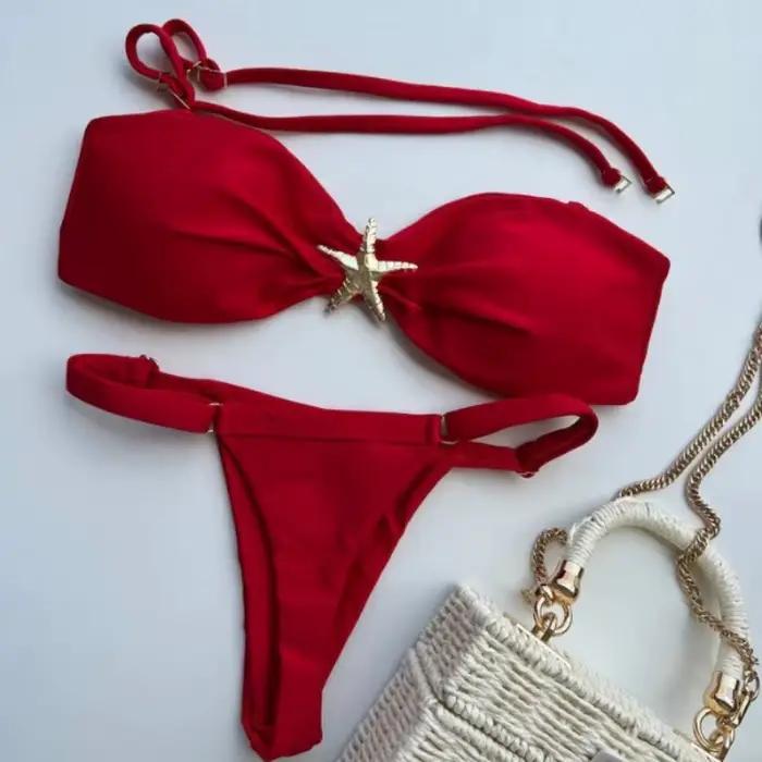Nouveau Maillot de Bain Bikini Étoile de Mer 2026 – Ensemble Uni
