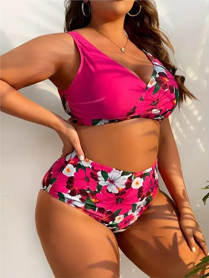 Grande taille taille haute Bikini femmes Push Up grande taille maillot de bain 2025 été Mujer grande taille ventre contrôle maillots de bain Bikini ensembles