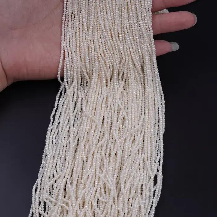 Perles d'Eau Douce Blanches en Forme de Pomme de Terre, 1.8-2mm, A/AA/AAA, Vente en Gros