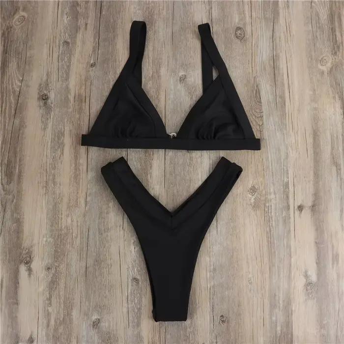 Maillot de bain triangle deux pièces pour femmes