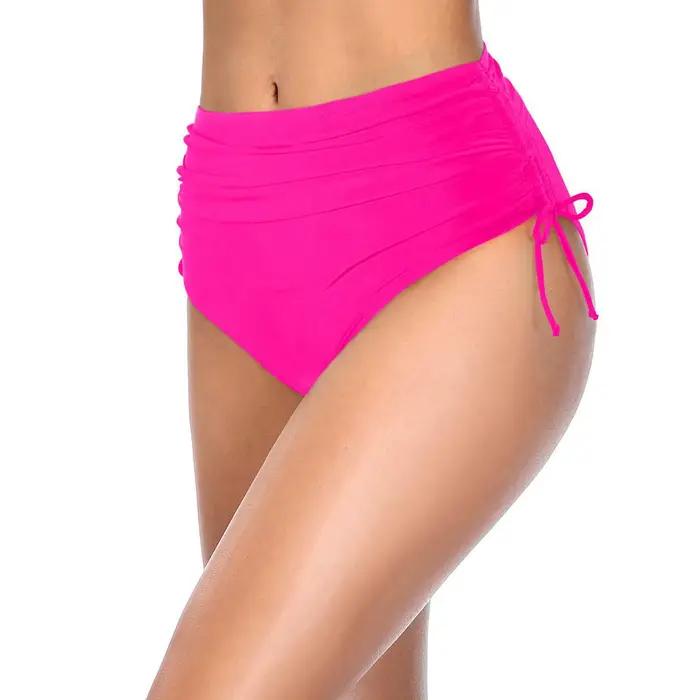 Bas de maillot de bain pour femmes, short de bain taille haute avec cordon de serrage, maillot de bain bikini basique à couverture intégrale, vêtements de bain pour femmes