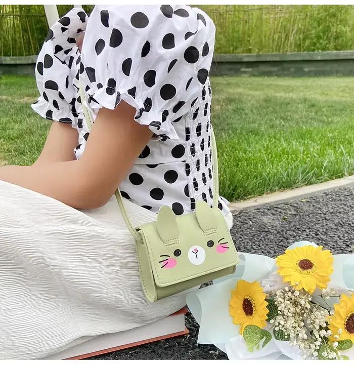 Petits sacs à bandoulière lapin mignon pour enfants, accessoires pour enfants, mini porte-monnaie, sacs à main initiés, dessin animé, bébés filles, garçons