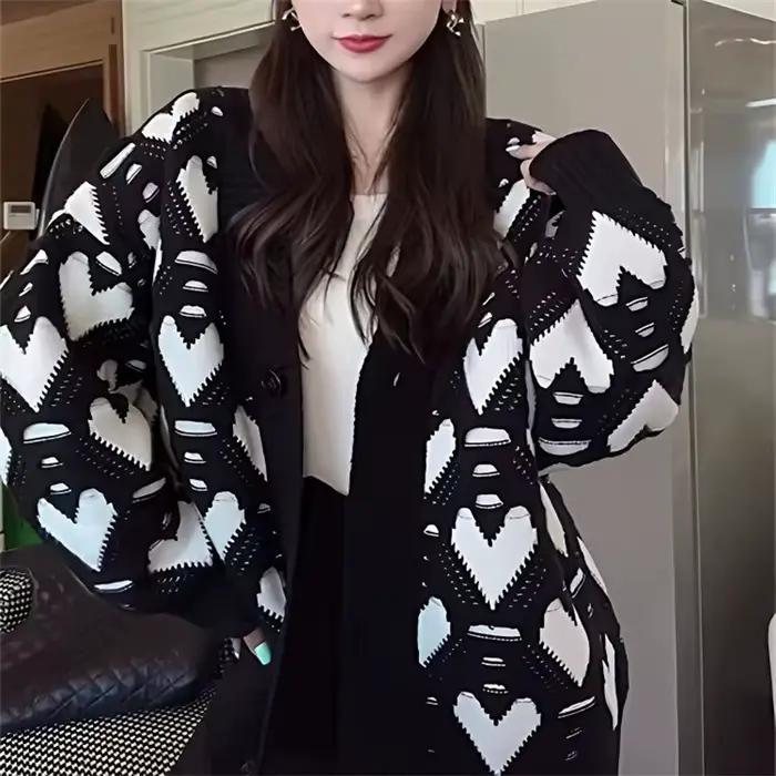2025 dame grande taille 4xl tricots haut automne hiver femme col en v Cardigans pull paresseux vent femmes épaississement tricot Cardigan