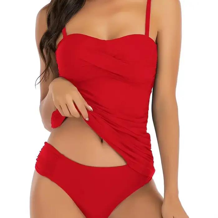 XXL grande taille maillots de bain basiques-Twist avant une pièce maillot