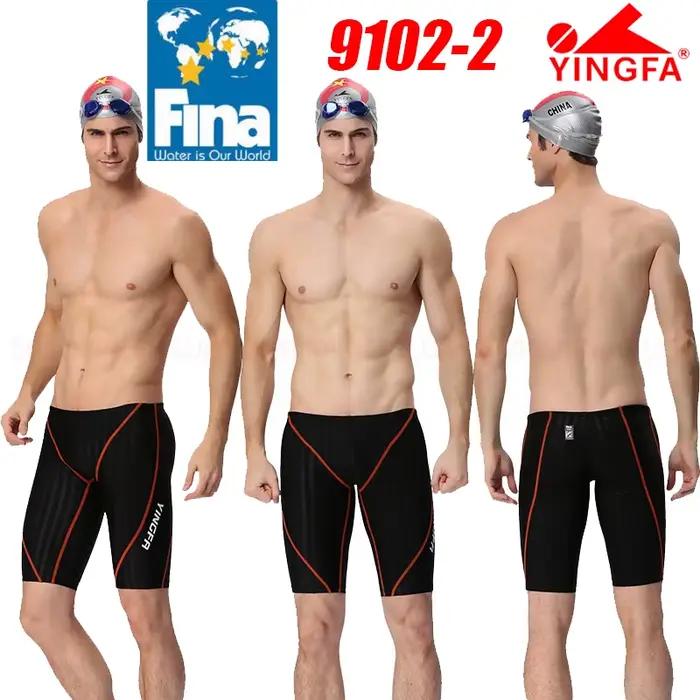 [APPROUVÉ PAR LA FINA] NOUVEAU Maillot de bain de compétition et d'entraînement professionnel YINGFA 9102 pour hommes
