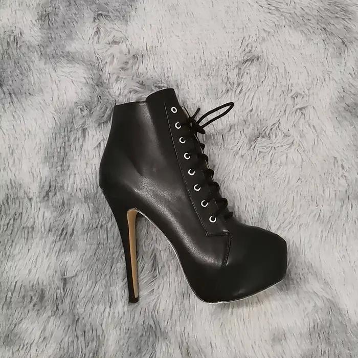 Femmes bottines talons aiguilles automne hiver bout rond pôle danse Sexy talons hauts pompes mode fermeture éclair à lacets femme chaussures grande taille