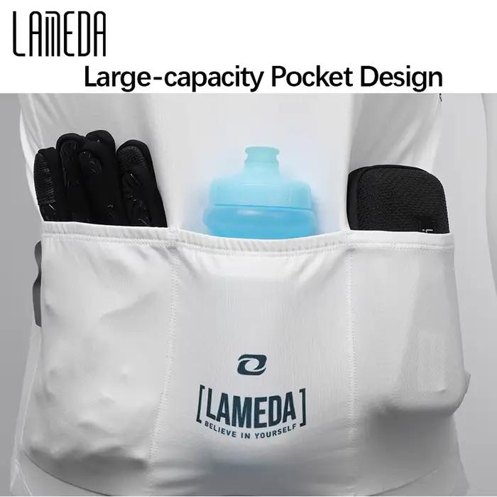 LAMEDA vélo maillot de vélo hommes été Cycliny à manches courtes pour hommes vêtements de vélo évacuant l'humidité vtt t-shirts avec 3 poches