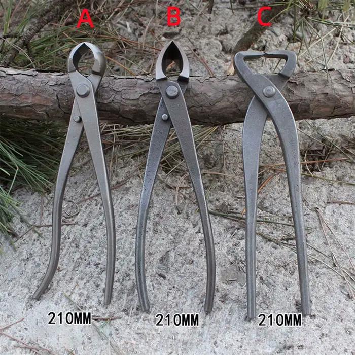 Coupe-bouton de bonsaï, coupe-bord Concave, pince coupante de racines, ciseaux de cisaillement à bille, modélisation de paysage, outils de bonsaï de jardin 210mm