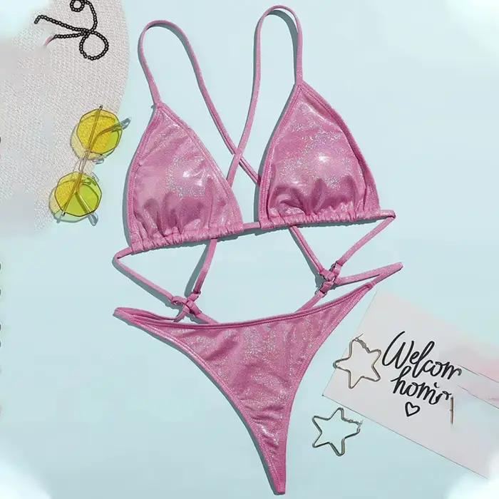 2025 nouveau maillot de bain Sexy femmes une pièce Bikinis licou string