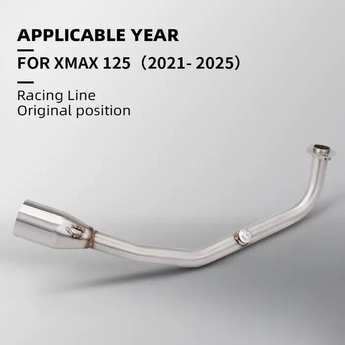 Tuyau d'échappement de moto pour Xmax 125 XMAX125 2021-2024, tuyau de liaison avant en acier inoxydable 51MM