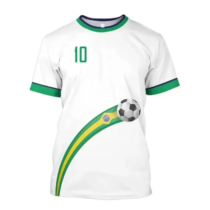 Nouveau Maillot de Foot Brésil 2026 T-shirt Équipe Nationale Brésilienne Col Rond Oversize Décontracté Streetwear Vêtements Homme