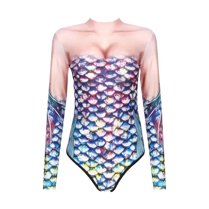 Maillot de Bain Sirène Élégant Imprimé 3D pour Femme Occasionnels Plage Natation Cosplay