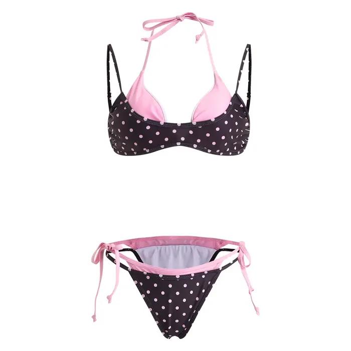 Maillot de bain deux pièces effet patchwork