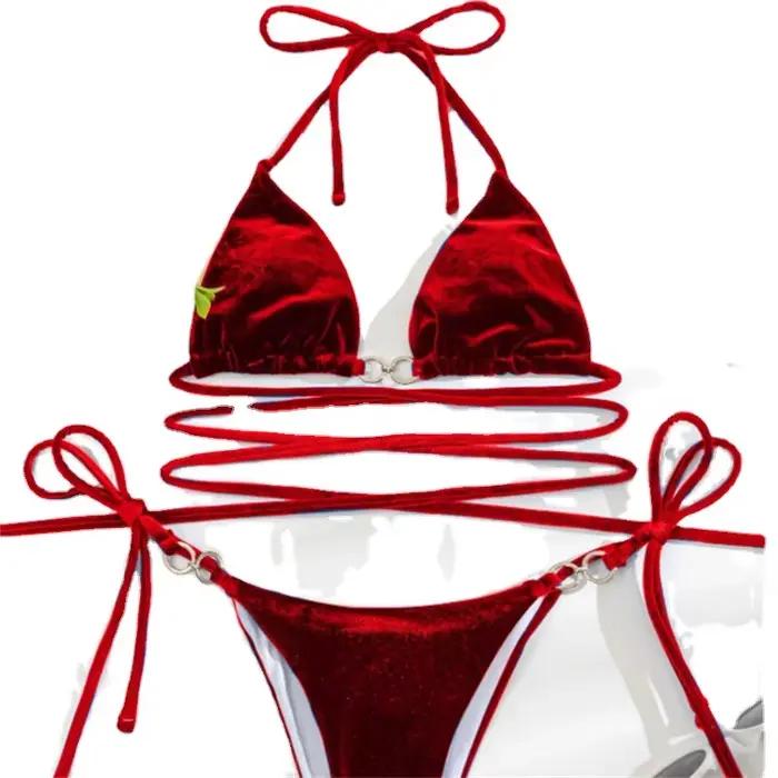 Maillot de bain en velours pour femmes