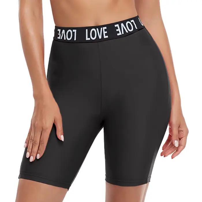Short de bain taille haute pour femme