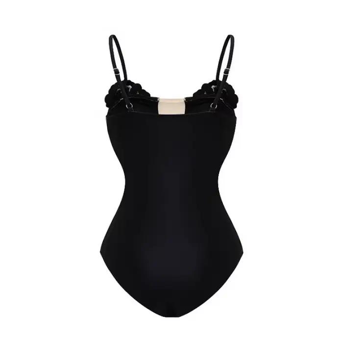 Maillot de bain une pièce sexy à motif floral et jupe