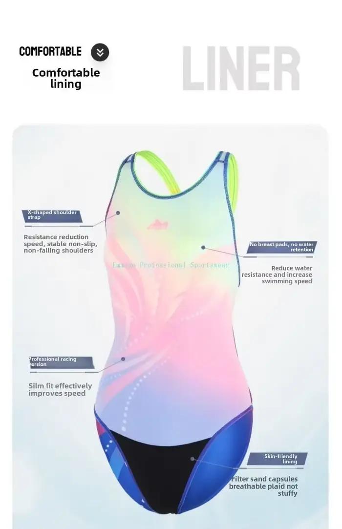 Nouveau Yingfa maillot de bain femmes professionnel course