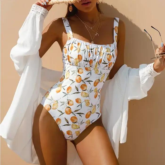 Maillot de bain une pièce imprimé fruits