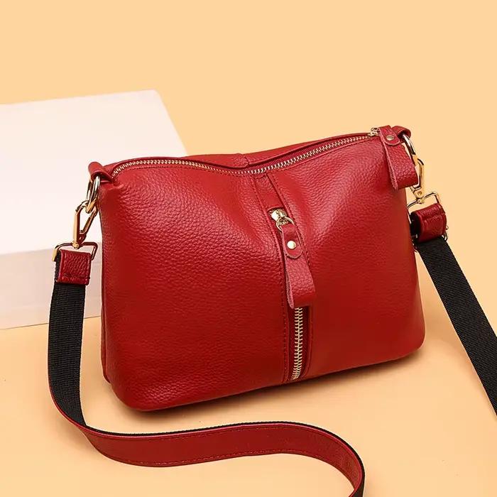Sacs à main en cuir véritable pour femmes, cuir de vachette naturel, décontracté, simple, petit, haute qualité, femme initiée, bandoulière, fourre-tout