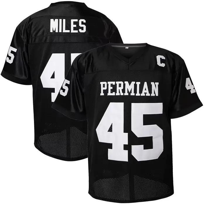 Boobie Miles-Maillot de football américain Permian, chemise de sport, broderie, couture, vêtements d'extérieur amples, haute qualité, #45