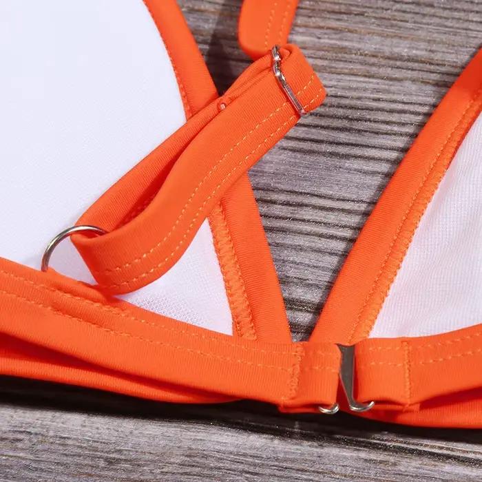 Maillot de bain blanc uni pour femmes