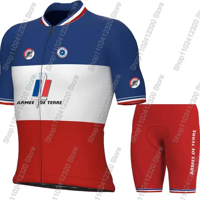 Ensemble Maillot et Cuissard Cycliste Équipe de France 2026 – Tenue d'Été pour Vélo de Route et VTT – Maillot et Short de Cyclisme