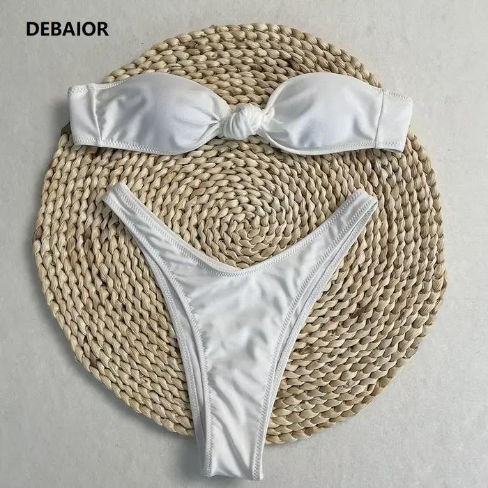 DEBAIOR Sexy noeud Bikini ensemble maillot de bain pour femmes