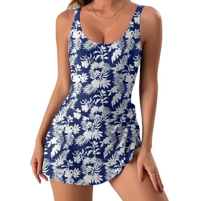Vintage motif Floral grande taille maillots de bain femmes décontracté mince body Bikinis été 2025 nouvelles vacances