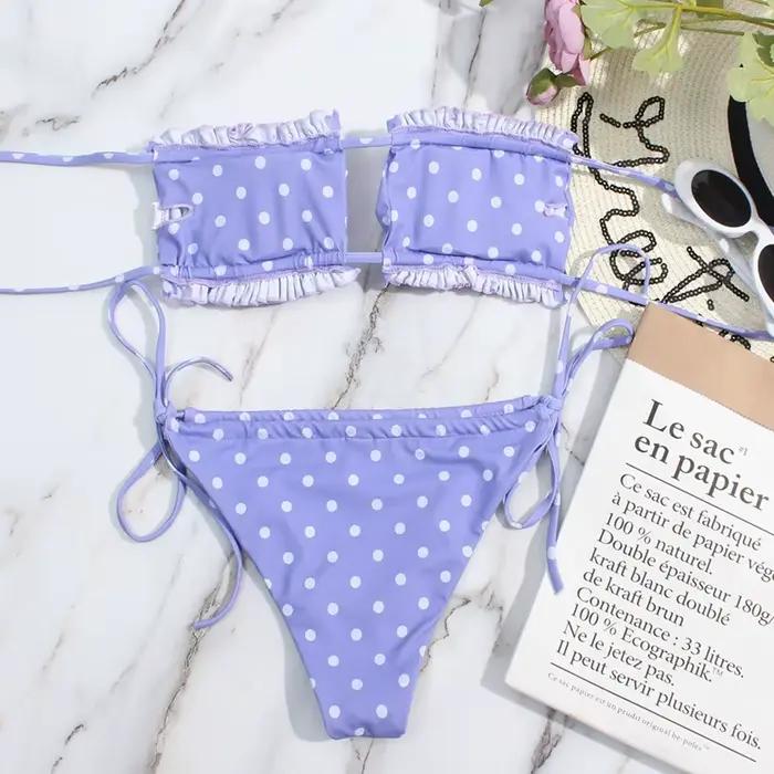 Maillot de bain Bandeau plissé