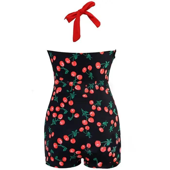 Maillot de bain une pièce à pois pour femme